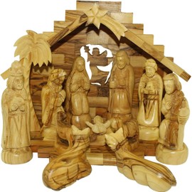 Olive Wood Nativity Set- Traditional Carvings