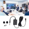 236in Wired Lavalier Microphone Clip On Lapel Condenser Mic for