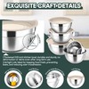 Herogo 5-Piece Mixing Bowls with Lids, 3 Grater Attachments, Stainless