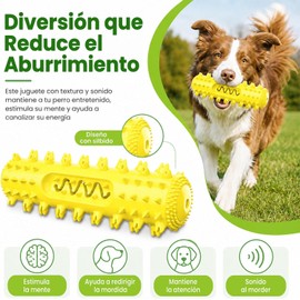 Juguete para Perro Masticables Agresivos, Limpieza Dental, Eliminación de Sarro, Rechinamiento de Dientes, Función Vocal para Aliviar el Estrés, Adecuados para Perros de Razas Medianas a Grandes
