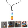 Baluue 2pcs Chakra Crystal Necklace Men Women Pendant Jewelry for