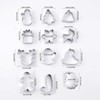 QinhBting Christmas Cookie Cutters Set 12 Pcs，Stainless Steel，Baking Tool for