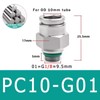 10-Pack PC4-M5 304 Stainless Steel Pneumatic Quick Connect Fittings