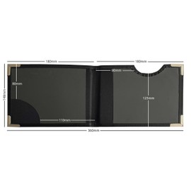 Esposti Disabled Badge and Timer Holder - Blank and Discreet Cover - Metal Corners (Hologram Safe) Black