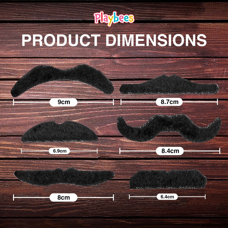 Playbees Fake Mustaches 12PK