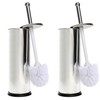 Home Intuition Modern Toilet Brush & Holder Set, Bathroom Bowl