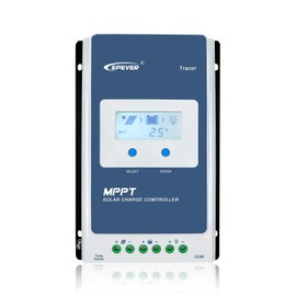 EPEVER MPPT Solar Charge Controller 40A 12V 24V Auto Max PV 100V Solar Panel Regulator Common Negative Ground LCD Display Tracer4210AN G3 for Gel Flooded Sealed LiFePO4 Lithium Battery (40A MPPT)