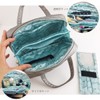At First AF8338 Makeup Pouch, Cosmetics Bag with Brush Holder,