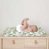 Watercolor Green Cactus Changing Pad Covers Cactus Leaves Unisex Diaper