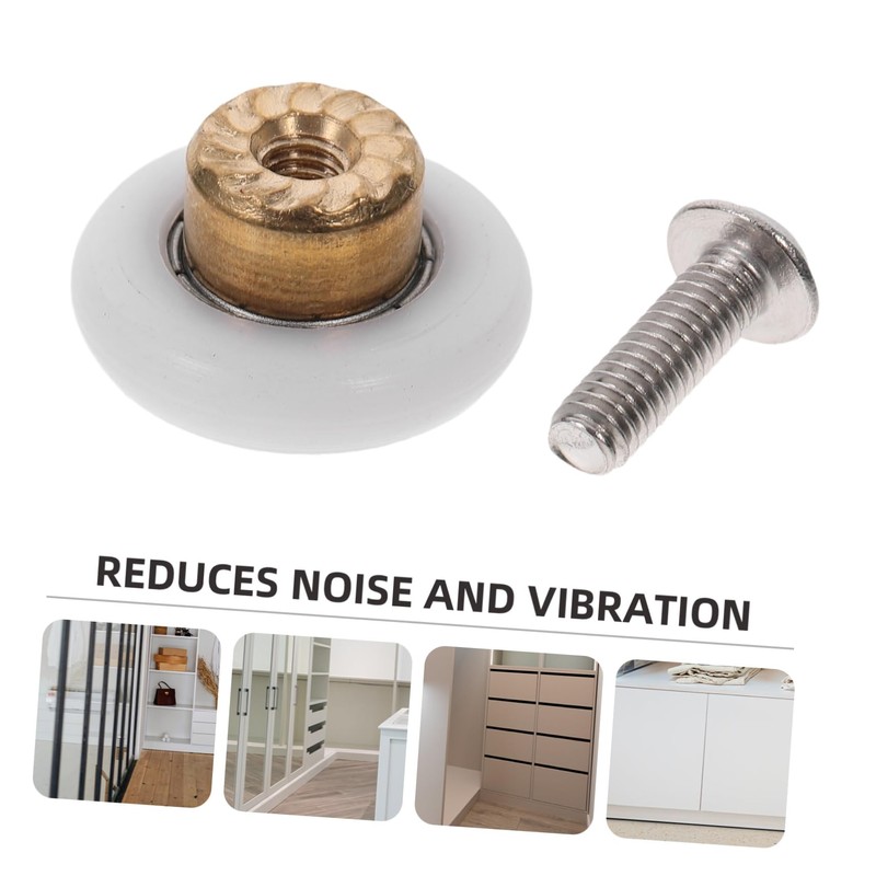 WOONEKY Bathroom Accessories 4pcs Curved Shower Door Roller Replacement Parts