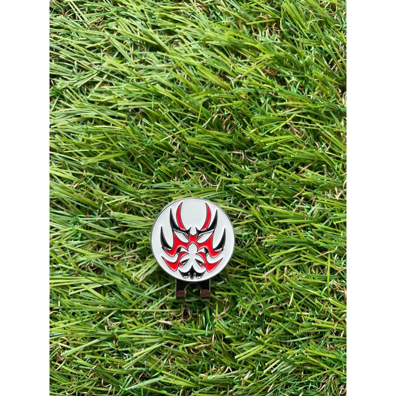 Don Flyee Golf Marker Magnet Kabuki Kumadori Alloy Hat Clip