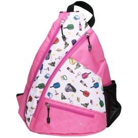 Pickle Ball Bag - Glove It - 19 in x 13 in Adjustable Shoulder Strap Pickle Ball Sling Bag - Holds up to 6 Pickleball Paddles, Phone, Keys - Bag with Water Bottle Holder - Clip-on Shoe Bag Included