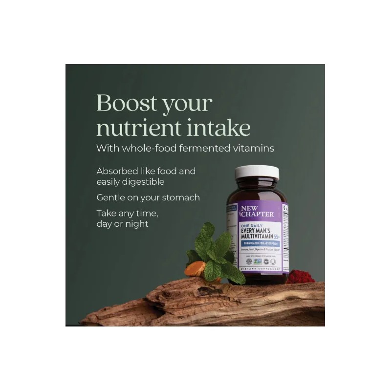 Multivitamínico Diario Para Hombre 55+ New Chapter 72 Tablet Sabor