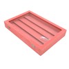 Pin Display Case Pink Large Elegant Solidwood Dustproof Glass Window