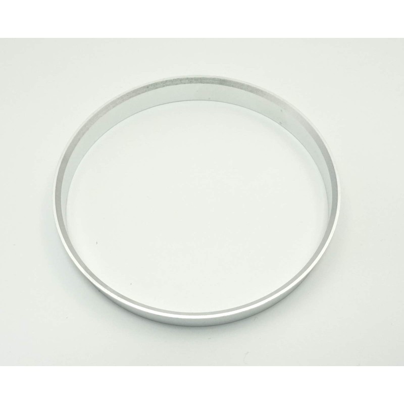 4 centring rings made of aluminium, aluminium in silver, 74.1