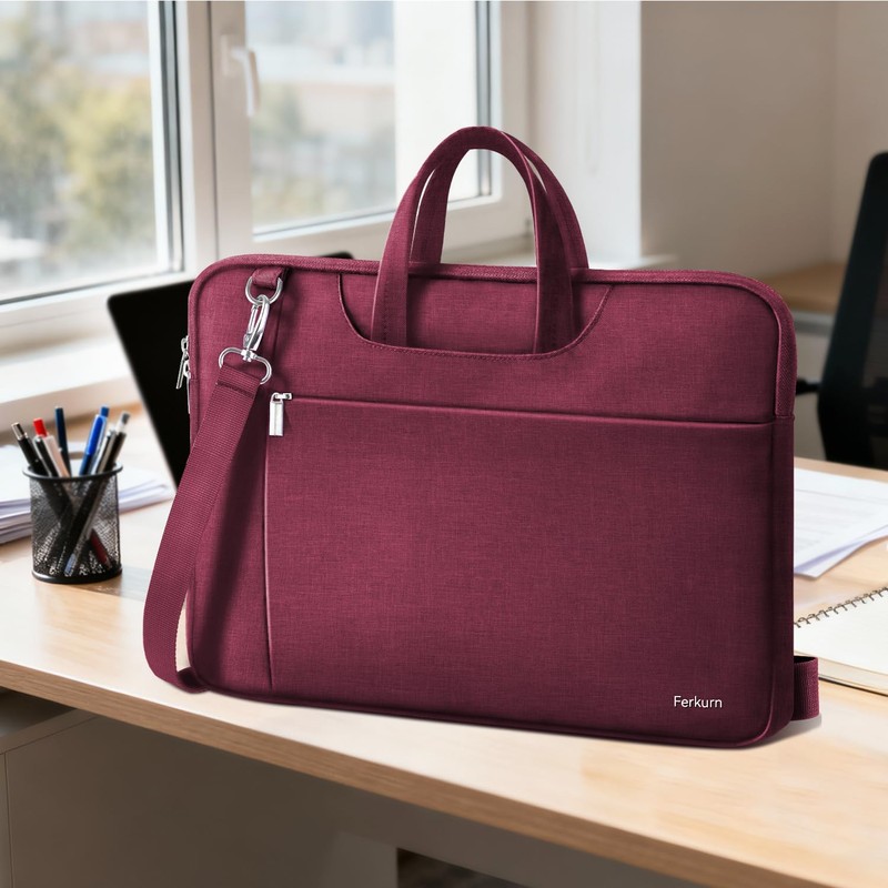 Ferkurn Laptop Case Bag Women Men Computer Sleeve with Shoulder