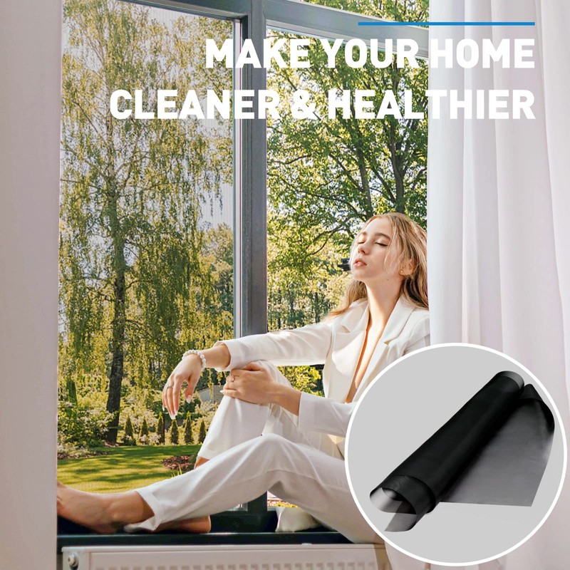 HOMWMPA High Density Window Screen Roll, Pollen Filtering Window Screen
