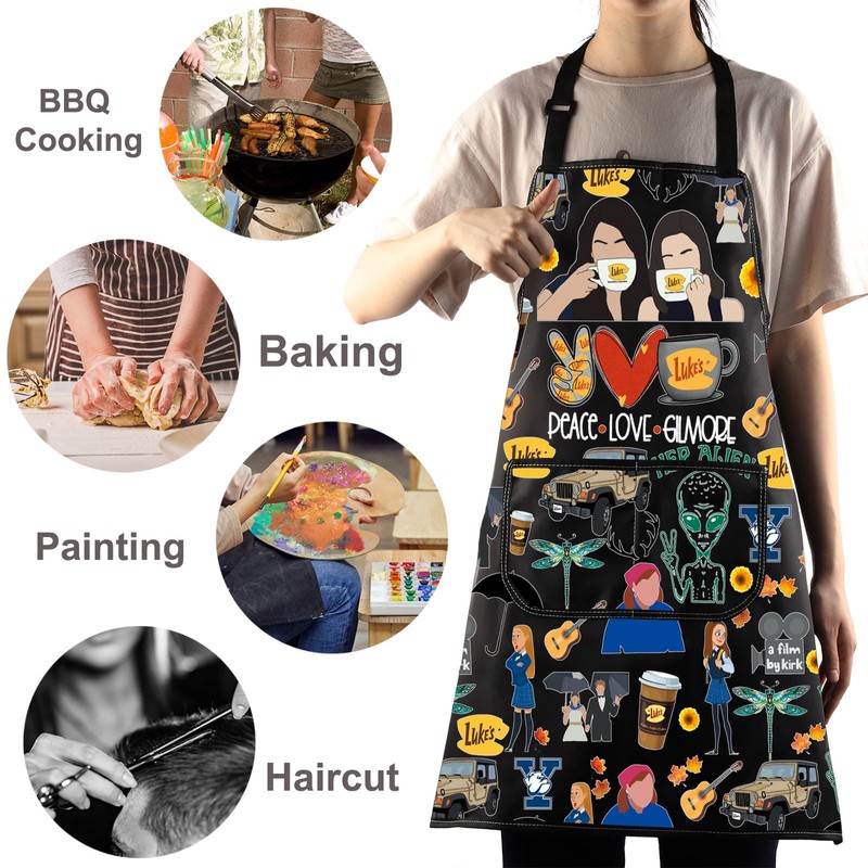 WZMPA Luke's Diner Kitchen Apron Luke's Diner Lover Gift Peace