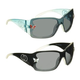 proSPORT Kids Sunglass Girls Toddler Butterfly 2 Pairs Set 2 to 6 years old UV 100% Protected.