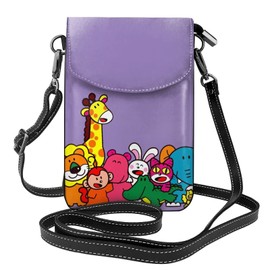 [JMI] Tabeko Animal Smartphone Pouch, Genuine Leather, Shoulder Bag, Thin, Women's, Men's, Mini Pouch, Popular, Wallet, Crossbody Bag, Height 7.5 x Width 4.9 x Thickness 1.6 inches (19 x 12.5 x 4 cm),