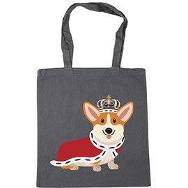 Hippowarehouse Queen's Jubilee Corgi Dog Tote Shopping Gym Beach Bag 42cm x38cm, 10 litres