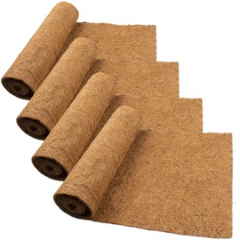 Fengaim Natural Coco Liner Roll, 4 Rolls 100cm*30cm/40" x 12" Coco Hanging Basket Liner, Coconut Planter Liners Coconut Growing Mat for Patio Containers Wall Troughs