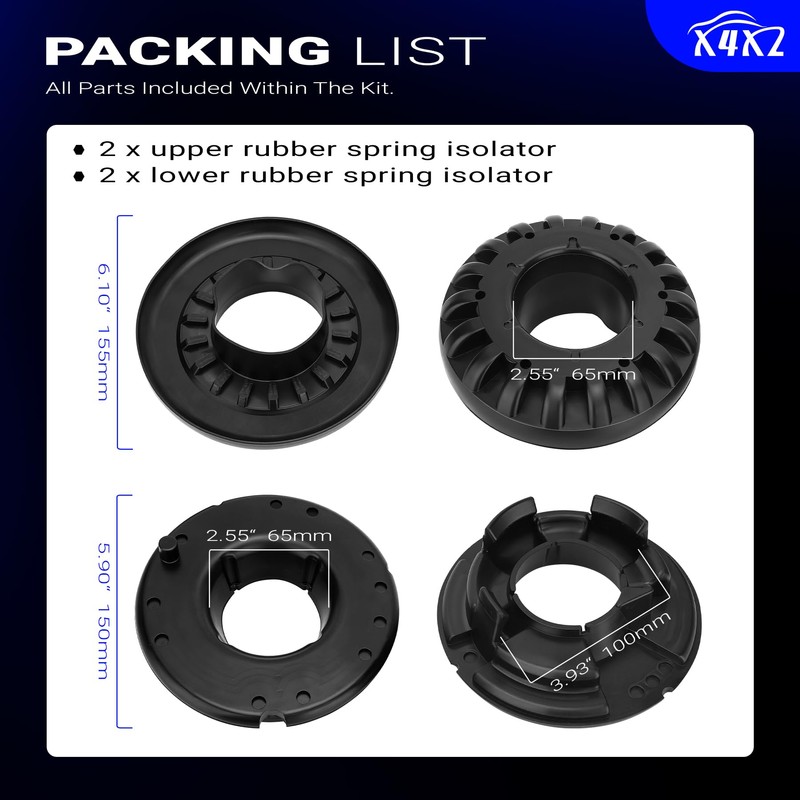 52088346AB Rear Upper and Lower Coil Spring Isolator Kit For