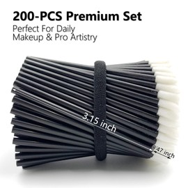 EYBDYB 200PCS Disposable Lip Gloss Applicator Wands – Lipstick & Makeup Brushes for Estheticians, Beauty Professionals & Daily Use – Soft Flocked Lip Brushes for Precise & Hygienic Application