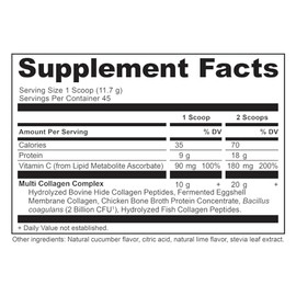 Ancient Nutrition Collagen Powder Protein, Multi Collagen Protein, Cucumber Lime, Hydrolyzed Collagen Peptides Supports Skin and Nails, Joint Suppleme