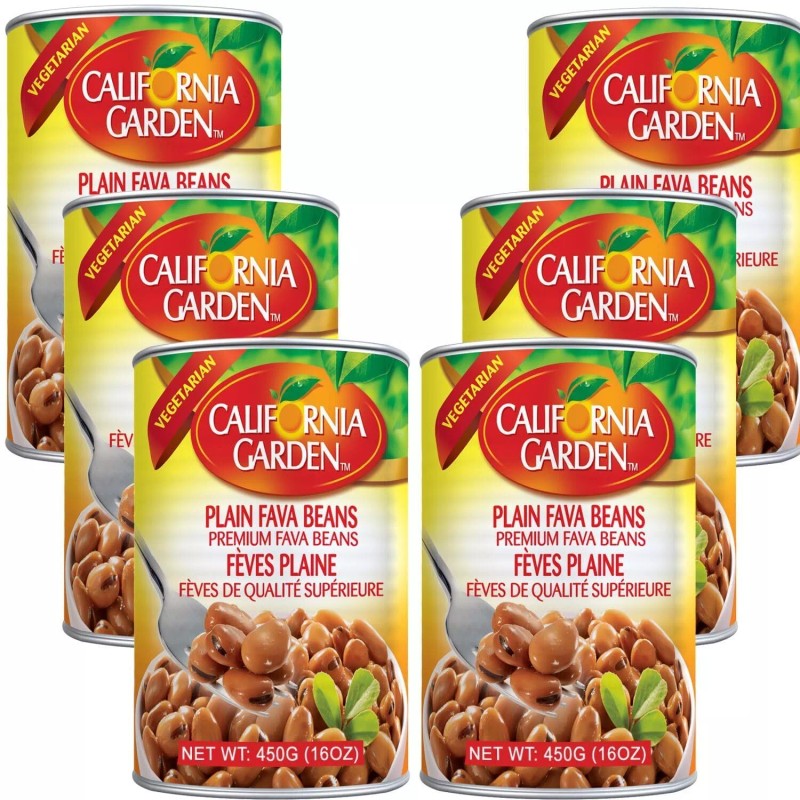 California Garden Premium Fava Beans 16oz Pack of 6 Ready