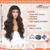 BARSDAR Wavy Headband Wig Mix Brown, 66 cm Long Loose