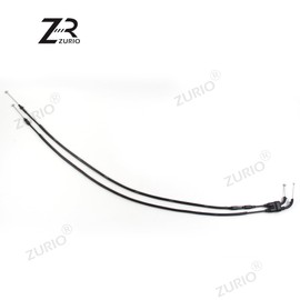 zurio Black Throttle Cable Compatible with Yamaha MT07 FZ07 2014-2016, Stainless Wire Line and Rubber