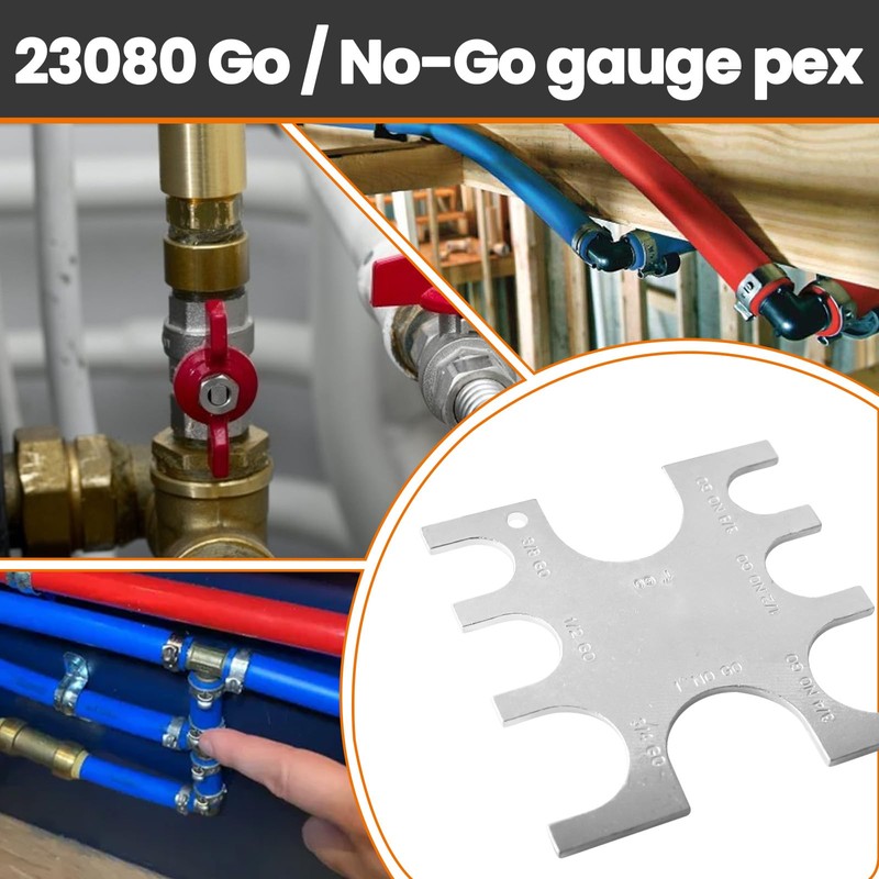 PEX Crimp Tool Go/No-Go Gauge, 3/8 In Replace for SharkBite