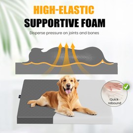 ESCRODOI Car Dog Bed for Trunk, Non-Slip SUV Cargo Liner for Dogs, Travel Pet Mat Cushion with Supportive Foam, Removable Cover for Easy Cleaning, Suitable for SUV&Truck