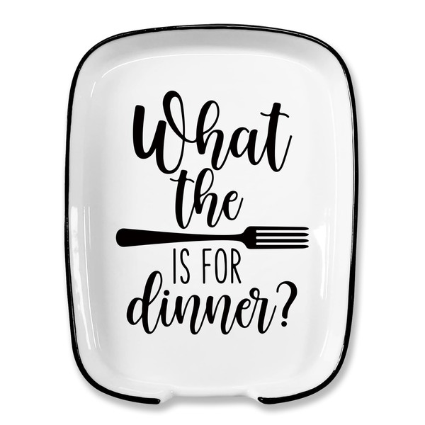 Levaukiem Funny What The Fork Is for Dinner Spoon Rest,