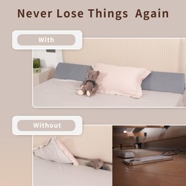 Aurako King Size Bed Wedge Pillow Headboard Pillow Mattress Wedge Bed Gap Filler Triangle Memory Foam Wedges Body Positioners for Sleeping Body Lumbar Backrest Reading Bolster Pillow