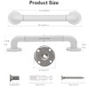 YGHSZ 2 Pack Anti Bathroom Grab Rail,White Stainless Steel Shower