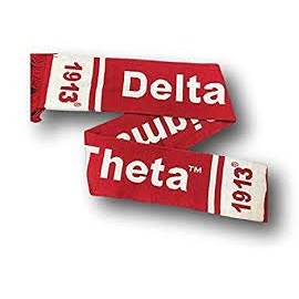 Delta Sigma Theta Winter Knit Scarf, Red, Medium