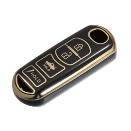 ACROPIX Keyless Entry Remote Control Cover TPU 4 Buttons for Mazda Compatible with CX-3 Black 1pcs