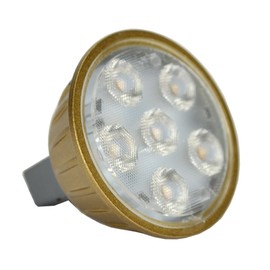 Unique Lighting Systems Flex Gold Series MR16 3W 60 Degree 200 Lumen 2700K Warm White LED Bulb (LED-3W-CM6WF27K)