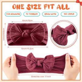32 Diademas de Nailon para Bebé con Lazos Accesorios para el Cabello Hechos a Mano con Elásticos Bandas para Cabeza Elásticas con Diseño de Jacquard para Recién Nacidos Bebés Niñas y Niños Pequeños