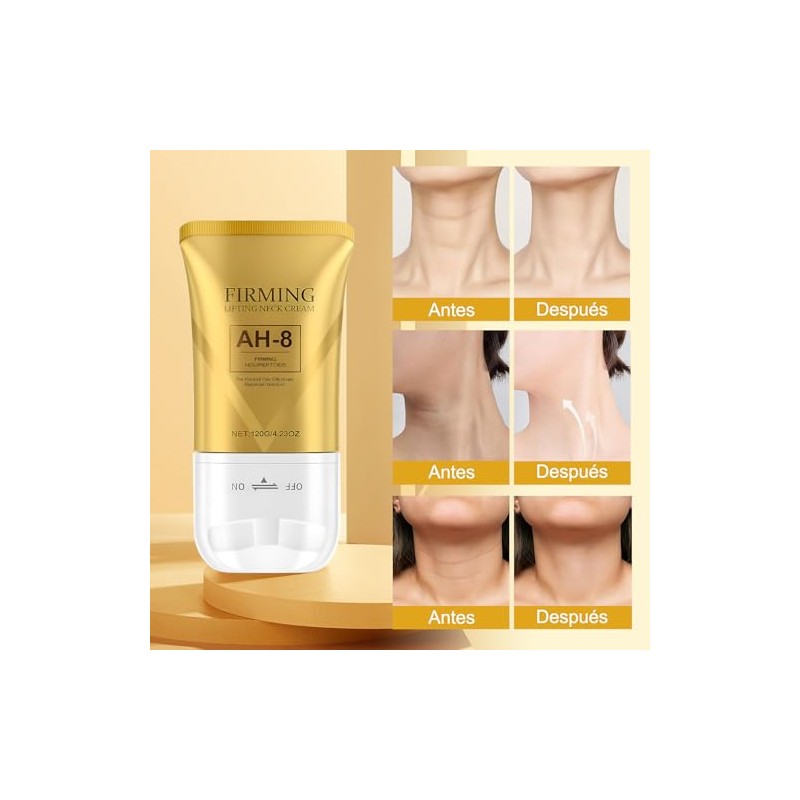 Crema Reafirmante Cuello Doble Rodillo Reduce Arrugas Líneas Finas Papada