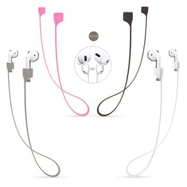 QYTOJQX Airpods Strap Magnetic Anti-Lost Leash Sports String Earphone Lanyard, 4 Packs Soft Silicone Neck Rope Cord, Compatible for Airpods Pro/3/2/1