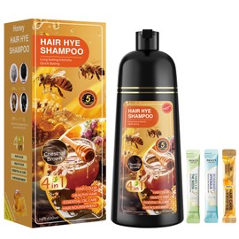 ZENITHGLO Chestnut Brown Hair Dye Shampoo 3 in 1 for Women & Men 100% Gray Hair Coverage - Herbal Ingredients Natural Plant Hair Color - Hair Dye in Minutes 17.6 Fl Oz