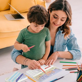 BLUE PANDA 150 Sheets Pretend Kids Checkbook with Deposit Slip and Check Register for Play School Supplies, Blank Check Practice