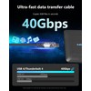 DGHUMEN USB4 Cable with Thunderbolt 4 Cable, 40Gbps USBC Data