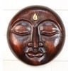 G6 Collection Brown Wooden Moon Face Wall Art – Hand