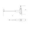 Beta 000960943 T-Handle Hexagon Wrench 96T 8.0 10.0 x 4.6