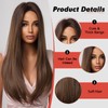 Allbell Brown Bob Wig with Bangs for Women Short Wavy