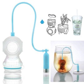 Teefilter, Silikon Innovative Taucherform Tee-Aufgussfilter für die Zubereitung von Tee zu Hause(Hellblau)